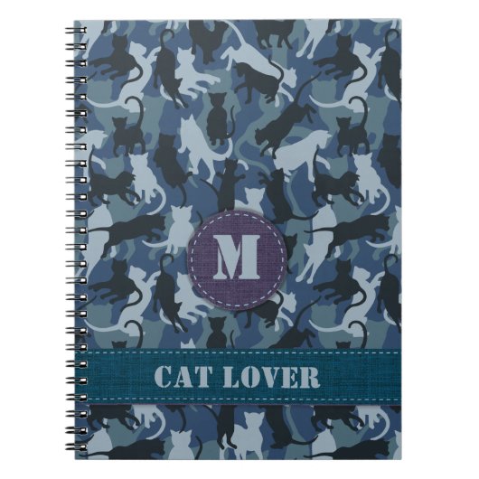 Cats Navy Camouflage Notizblock (Vorderseite)