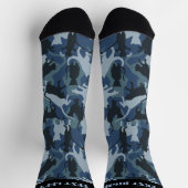 Cats Navy Camouflage Pattern Socken (Oben)