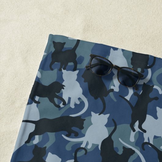 Cats Navy Camouflage Strandtuch (Beispiel)