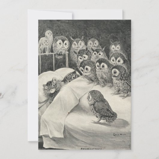 Cats Nightmare. Louis Wain Einladung (Vorderseite)