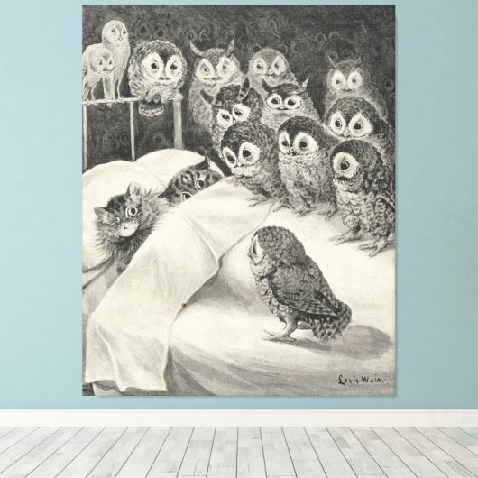 Cats Nightmare. Louis Wain Leinwanddruck (Insitu (Holzboden))