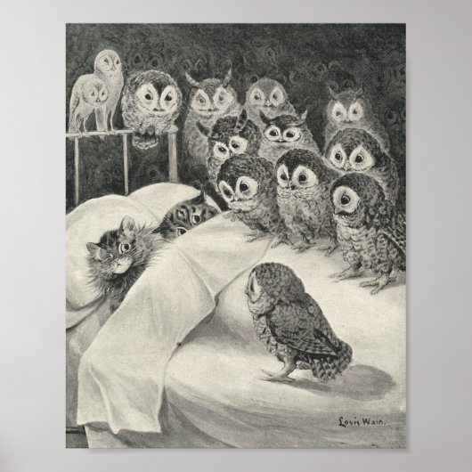 Cats Nightmare. Louis Wain Poster (Vorne)