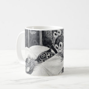 Cats Nightmare Owl Bird, Louis Wain Kaffeetasse