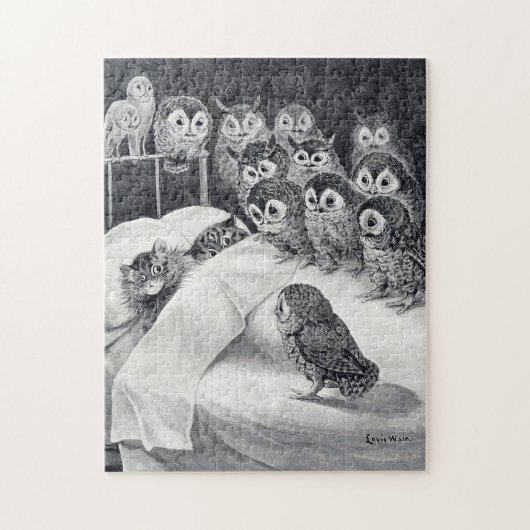 Cats Nightmare Owl Bird, Louis Wain Puzzle (Vertikal)