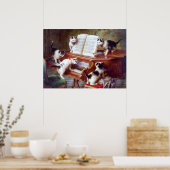 Cats on a Piano Vintage Antique Poster (Küche)