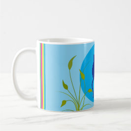 Cats on Blue Coffee Mug – Simple Cat Art Kaffeetasse