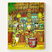 Cats on Vacation in a Tiki Bar Journal Notizblock (Rückseite)