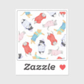 CATS PAJAMAS 2x2 Vinyl Sticker (Blatt)