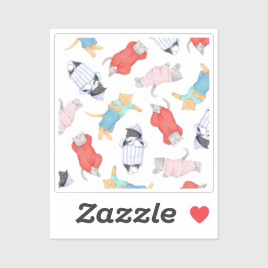 CATS PAJAMAS 2x2 Vinyl Sticker (Blatt)