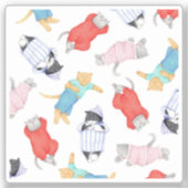 CATS PAJAMAS 2x2 Vinyl Sticker (Vorderseite)