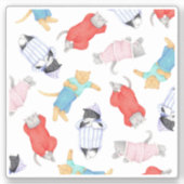 CATS PAJAMAS 4x4 Vinyl Sticker (Vorderseite)