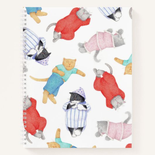 CATS PAJAMAS 8.5"x11" SpiralNotebook Notizblock (Vorderseite)
