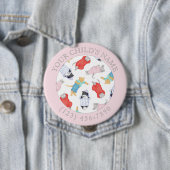 CATS PAJAMAS Child ID Button - Rosa (Beispiel)