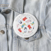 CATS PAJAMAS Child ID Button - Weiß (Beispiel)