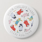 CATS PAJAMAS Child ID Button - Weiß (Vorderseite)