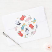 CATS PAJAMAS Große Round Stickers (Umschlag)