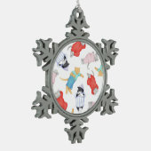 CATS PAJAMAS Pewter Snowflake Ornament (Links)