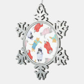 CATS PAJAMAS Pewter Snowflake Ornament (Rechts)