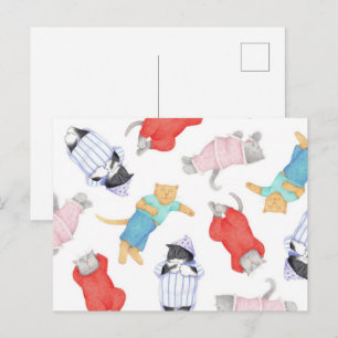 CATS PAJAMAS Postcard Postkarte