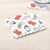 CATS PAJAMAS Scalloped Square Paper Untersetzer (angewinkelt)