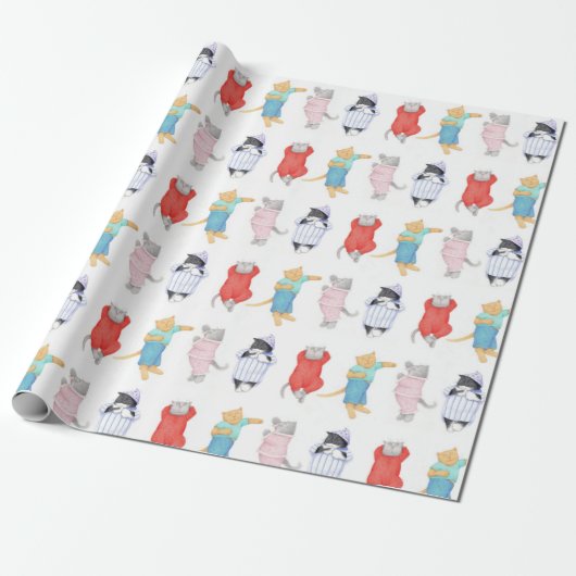 CATS PAJAMAS Wrapping Paper Geschenkpapier (Ungerollt)