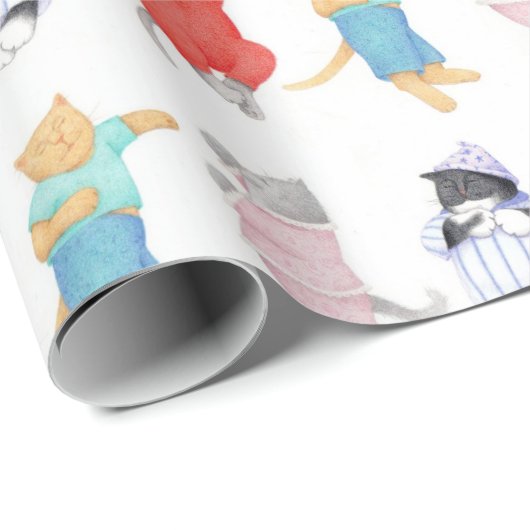 CATS PAJAMAS Wrapping Paper Geschenkpapier (Rolleneckpunkt)