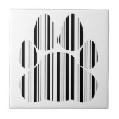 CATS PAW BAR CODE Felines Barcode Print Pattern Fliese (Vorderseite)