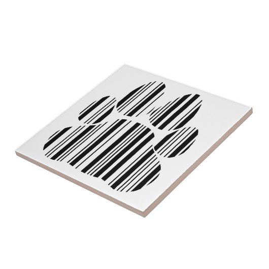 CATS PAW BAR CODE Felines Barcode Print Pattern Fliese (Seite)