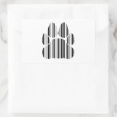 CATS PAW BAR CODE Felines Barcode Print Pattern Rechteckiger Aufkleber (Tasche)