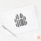 CATS PAW BAR CODE Felines Barcode Print Pattern Rechteckiger Aufkleber (Umschlag)