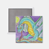 Cats Paw Dragon Fantasy Art Magnet (Vorderseite/Rückseite)