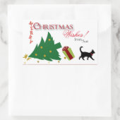 Cat's Perspektive of Christmas Geschenk Aufkleber (Tasche)