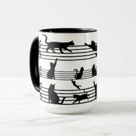 Cats Piano Notes Party Kaffeezubereitung Tasse