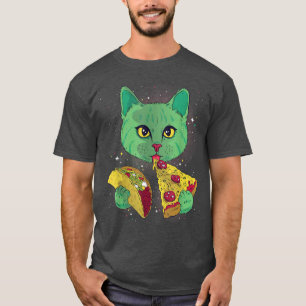 Cats Pizza Wild Astronaut - Astral Cosmic Design f T-Shirt