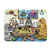 Cats Playing Pathfinder von Carrie Michael Magnet (Horizontal)
