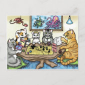 Cats Playing Pathfinder von Carrie Michael Postkarte (Vorderseite)