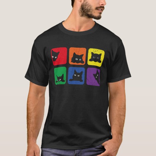 Cats Pride Cat Lgbt Cat LGBQ Purride T-Shirt (Vorderseite)
