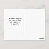 Cats Pumpkins Candles Halloween Postcard Postkarte (Rückseite)