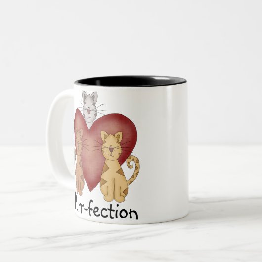 Cats Purr-fection Zweifarbige Tasse (Vorderseite Links)