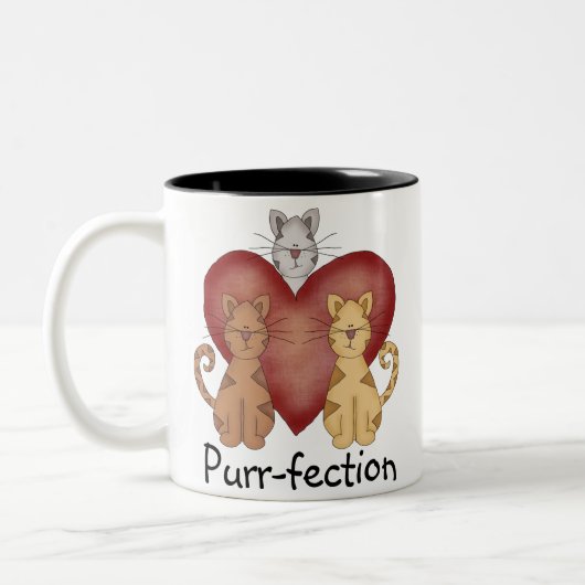 Cats Purr-fection Zweifarbige Tasse (Links)