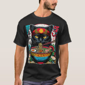 Cats Ra Noodle Japanischer Anime Kawaii Cat T-Shirt (Vorderseite)