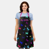 Cats Rainbow-Muster-Skripttext Schürze (Getragen)