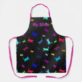 Cats Rainbow-Muster-Skripttext Schürze (Vorderseite)