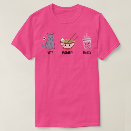 Cats Ramen Boba Tea Lover Tea Drinker Tee Brauerei (Design vorne)