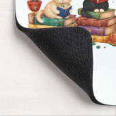 Cats Reading Books Cozy Library Scene Mousepad (Ecke)