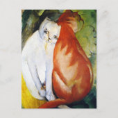 Cats Red und White Franz Marc Postkarte (Vorderseite)