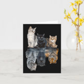 Cats Reflection Mirror Lion Cheetah Tiger Funny Ca Karte (Gelbe Blume)