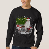 Cats Rides Red Truck Weihnachtsbaum Xmas Sweatshirt (Vorderseite)