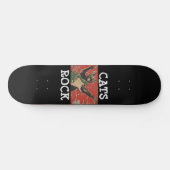 CATS ROCK Cat Gitarrenskateboard Skateboard (Horizontal)