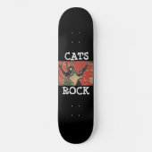 CATS ROCK Cat Gitarrenskateboard Skateboard (Vorderseite)